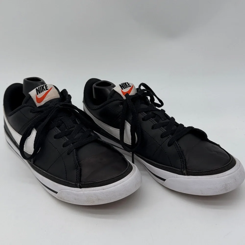 Nike Boys Court Legacy DA5380-002 Black Casual Leather Shoes Sneakers Size 6Y